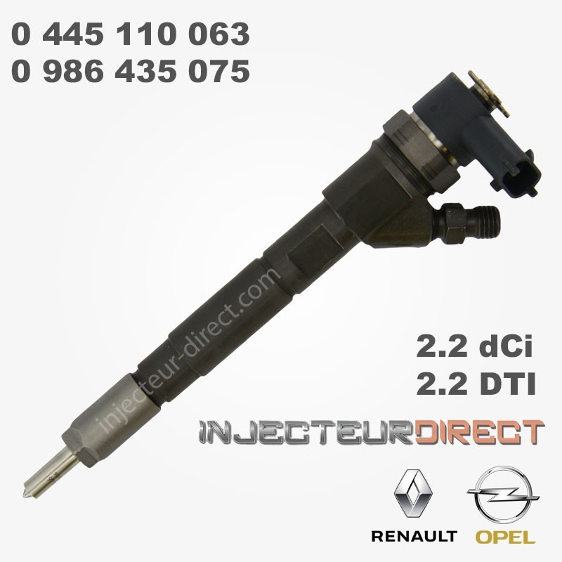INJECTEUR BOSCH 0445110063 0986435075 2.2dCi
