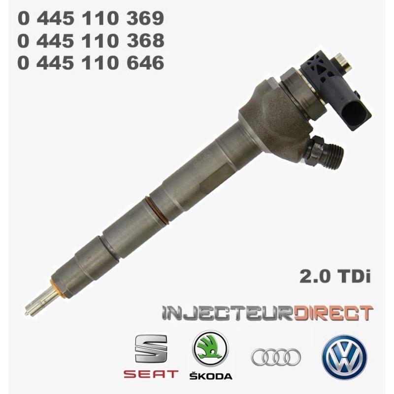 INJECTEUR BOSCH 0445110369 NEUF 03L130277J 2.0 TDI